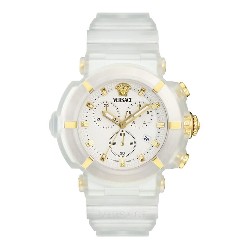 Versace  Real Active Chrono Silicone Watch Mens